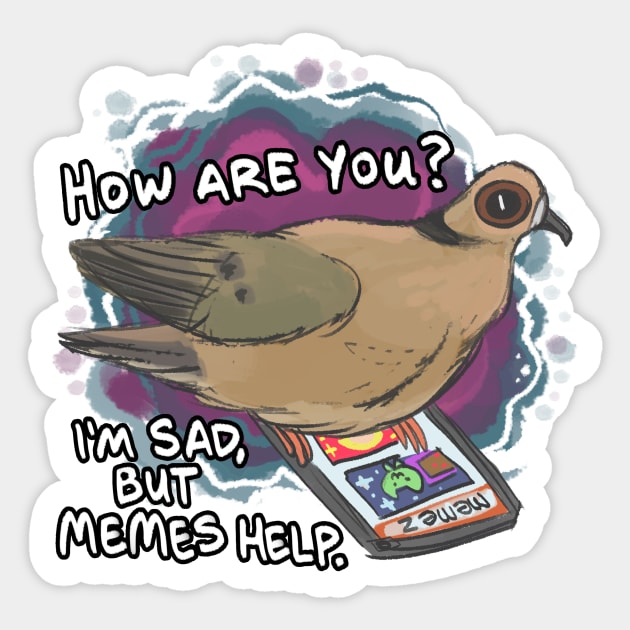 Meme Dove Sticker by ProfessorBees